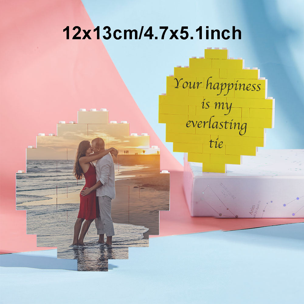 Custom Block Puzzle Personalized Photo Building Brick Multiple Shapes and Sizes Gift for Lover - BuildingPuzzleUS