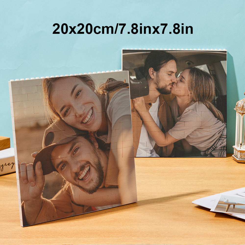 Custom Block Puzzle Personalized Photo Building Brick Multiple Shapes and Sizes Gift for Lover - BuildingPuzzleUS